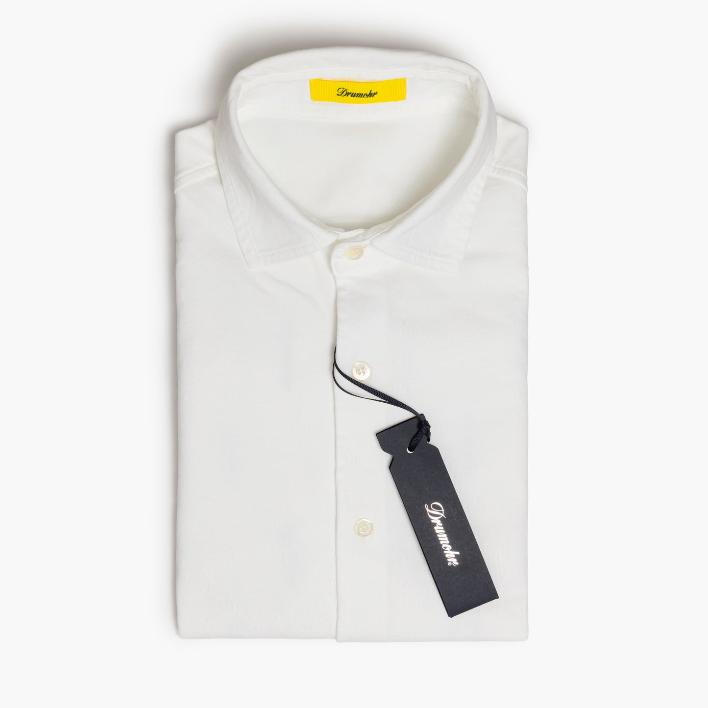Polo Camicia Uomo DRUMOHR Art. DTJF609 in Puro Cotone Bianca