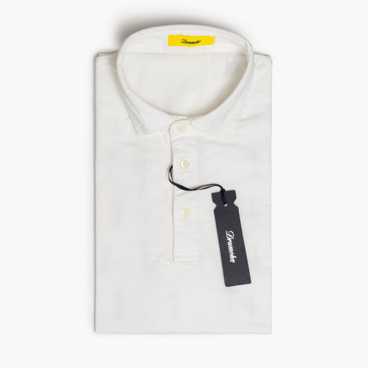 Polo Uomo Manica Corta DRUMOHR Art. DTJF202 in Puro Cotone Bianca