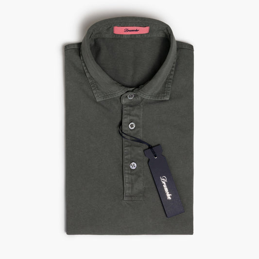 Polo Uomo Manica Corta DRUMOHR Art. DTJF202 in Puro Cotone Tortora