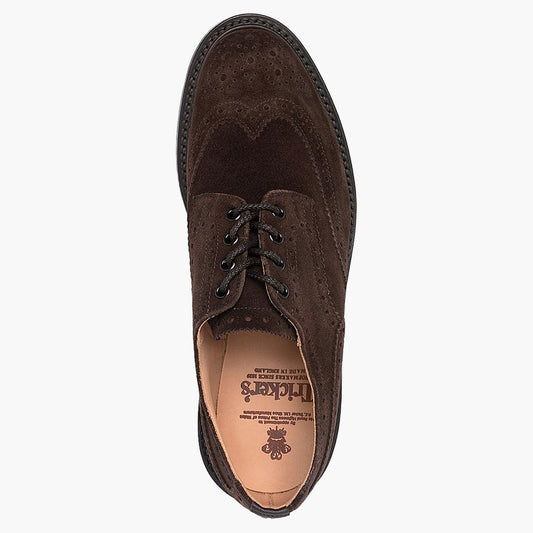 Scarpe TRICKER'S Bourton 5633/108 Country Shoe in Pelle Suede Camoscio Testa di Moro (Cafe Repello Suede)