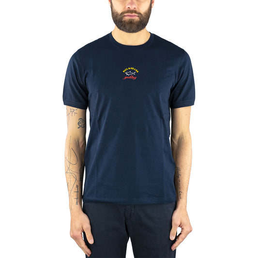 T-Shirt PAUL & SHARK in Cotone Organico Blu Navy