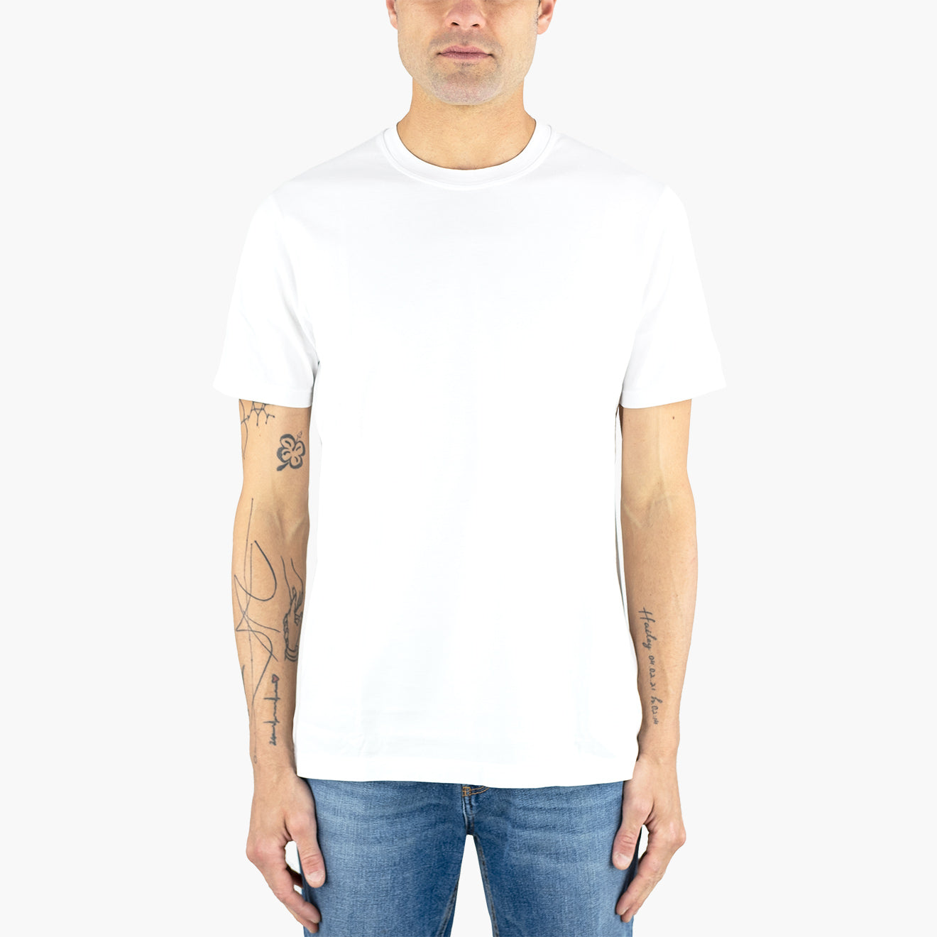 T-Shirt PAUL & SHARK in Jersey di Cotone Tinto Capo Bianca