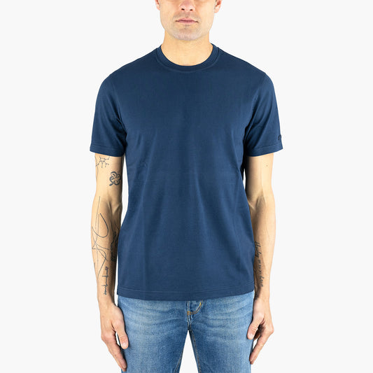T-Shirt PAUL & SHARK in Jersey di Cotone Tinto Capo Blu