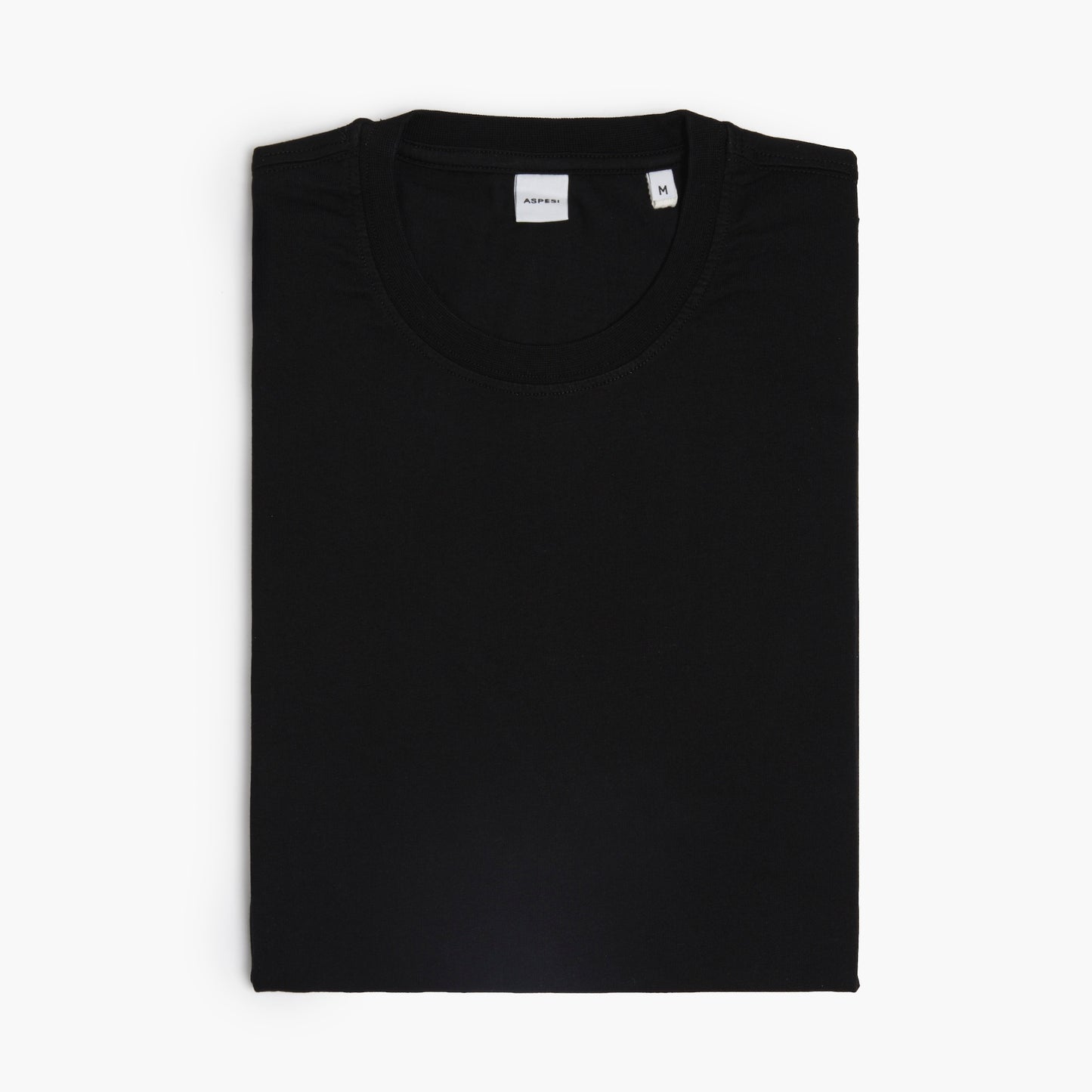 T-Shirt Uomo ASPESI Mod. 3107 in Jersey di Cotone Nera