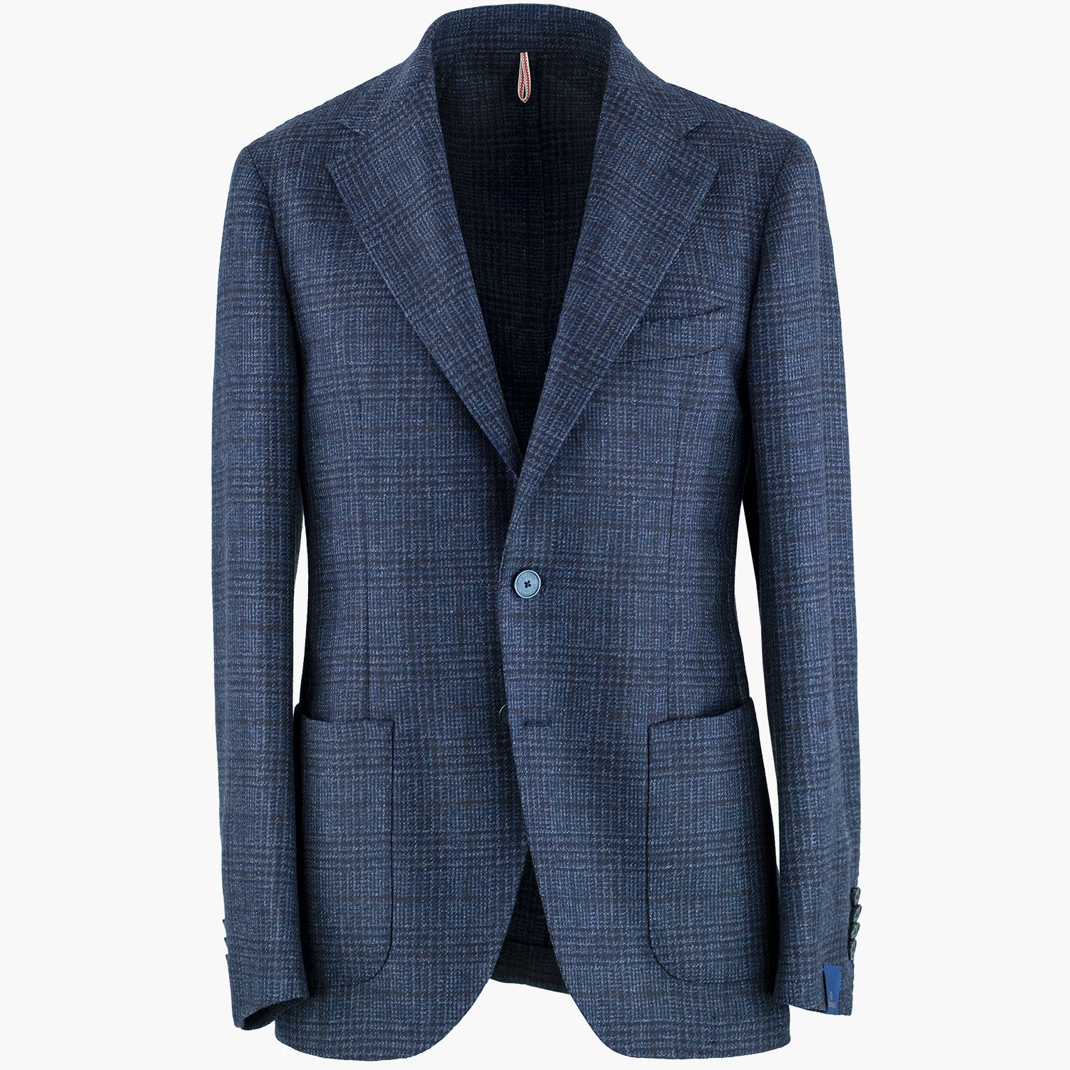 Giacca SANTANIELLO in Pura Lana Principe di Galles Blu LATTANZI UOMO