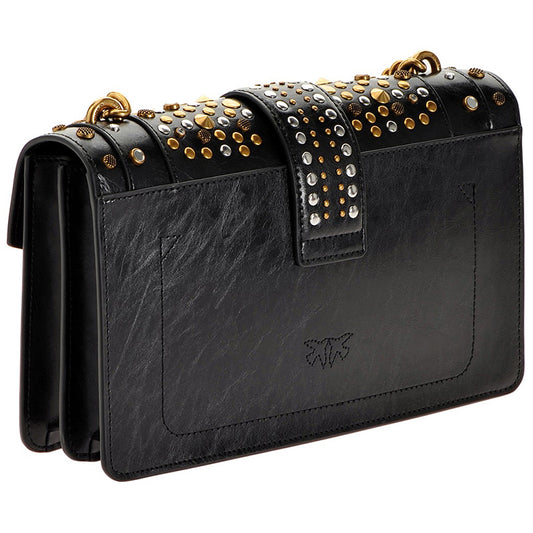 Borsa PINKO Classic Love Bag Icon New Studs con Borchie Nera