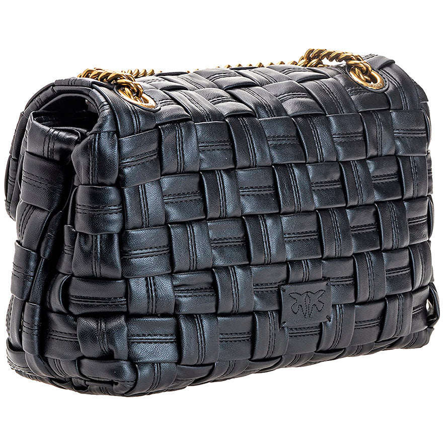 Borsa PINKO Love Classic Puff Weave Nera
