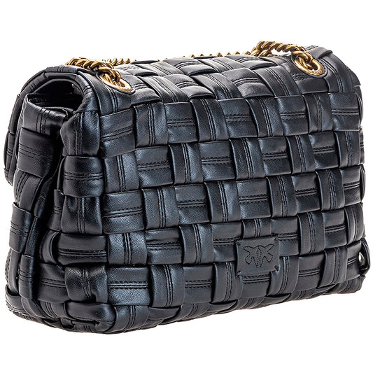 Borsa PINKO Love Classic Puff Weave Nera