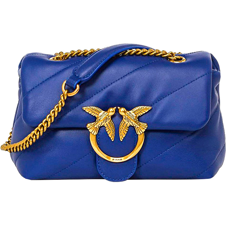 Borsa PINKO Love Mini Puff Sheep Nappa Bluette Clematide