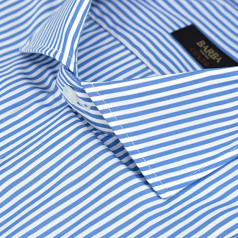 Camicia BARBA Napoli Culto Righe Bianco Azzurro