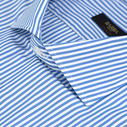 Camicia BARBA Napoli Culto Righe Bianco Azzurro