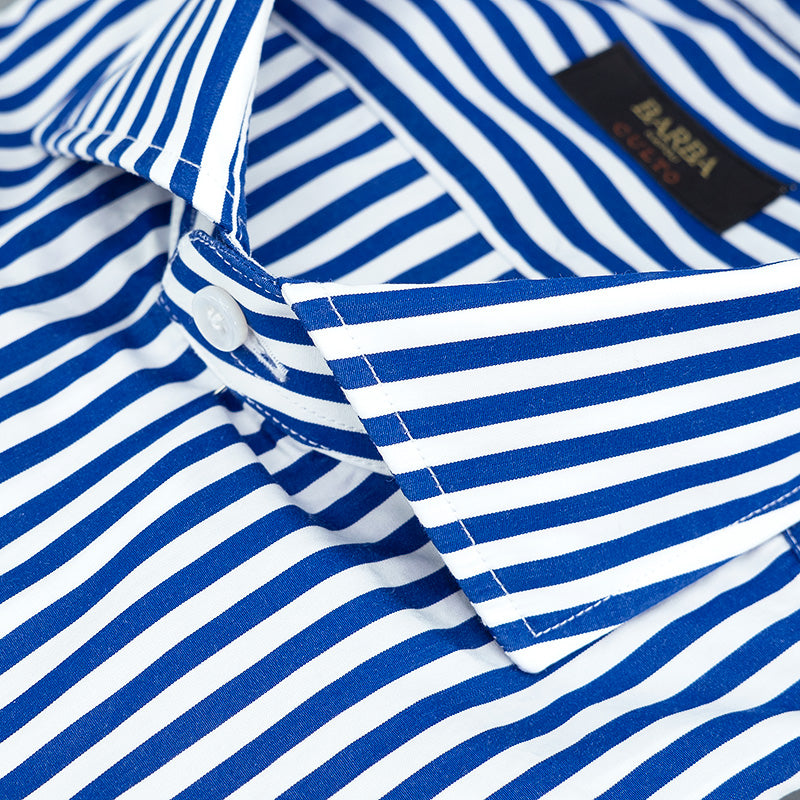 Camicia BARBA Napoli Culto Righe Bianco Blu