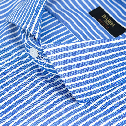 Camicia BARBA Napoli Culto Righe Celeste Bianco