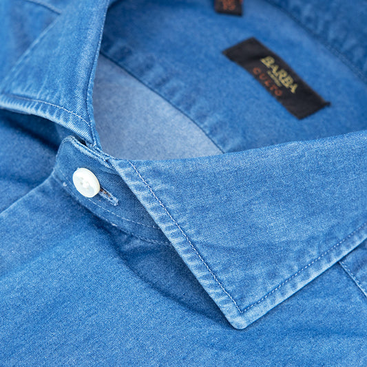 Camicia BARBA Napoli Culto in Cotone Denim