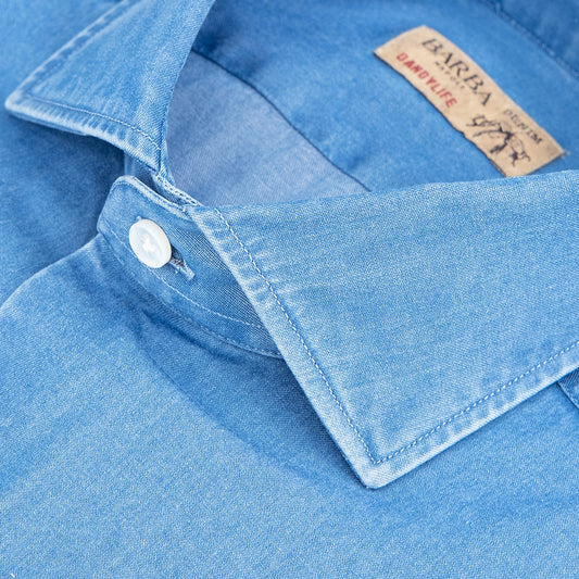 Camicia BARBA Napoli Dandylife in Cotone Denim