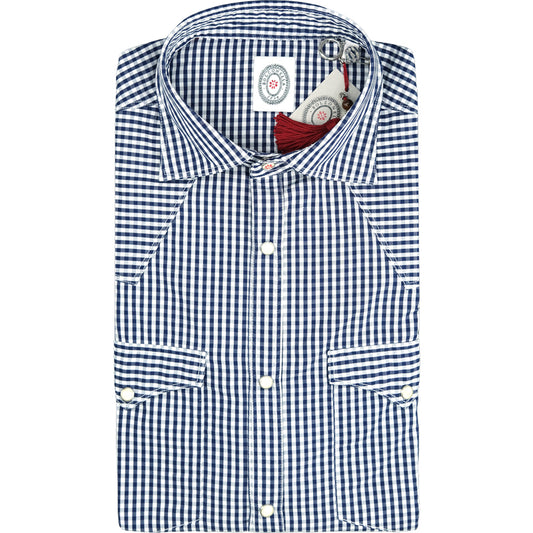 Camicia BOLZONELLA Baddy Texana Quadretto Bianco Blu