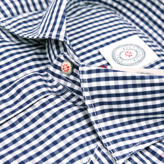 Camicia BOLZONELLA Baddy Texana Quadretto Bianco Blu