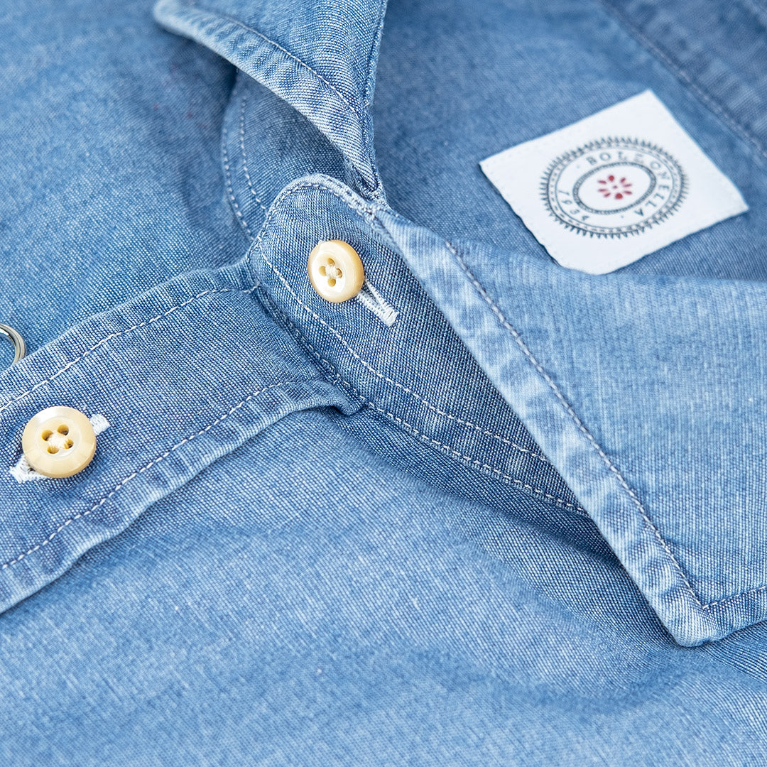 Camicia BOLZONELLA Buell in Cotone Chambray Denim