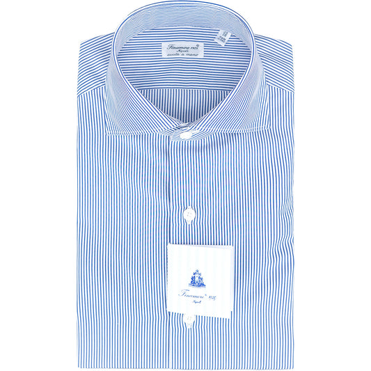Camicia FINAMORE Milano Bacchetta Bianco Blu