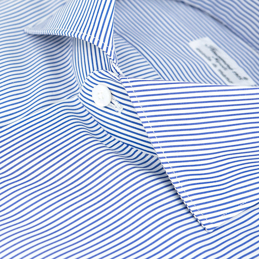 Camicia FINAMORE Milano Bacchetta Bianco Blu