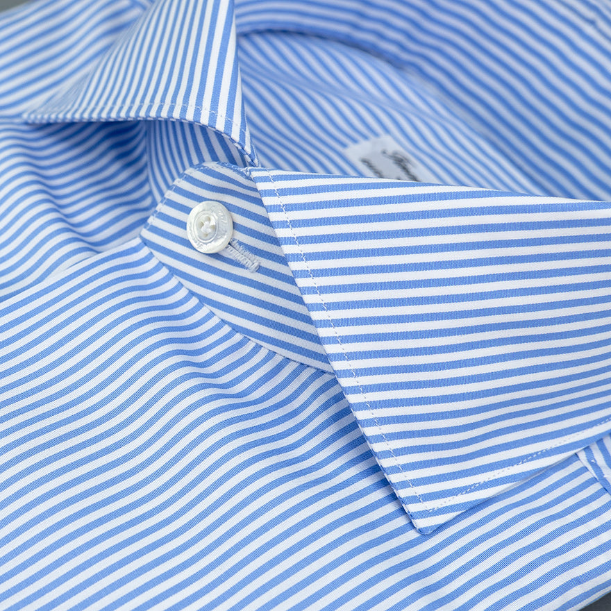 Camicia FINAMORE Milano Bacchetta Bianco Celeste