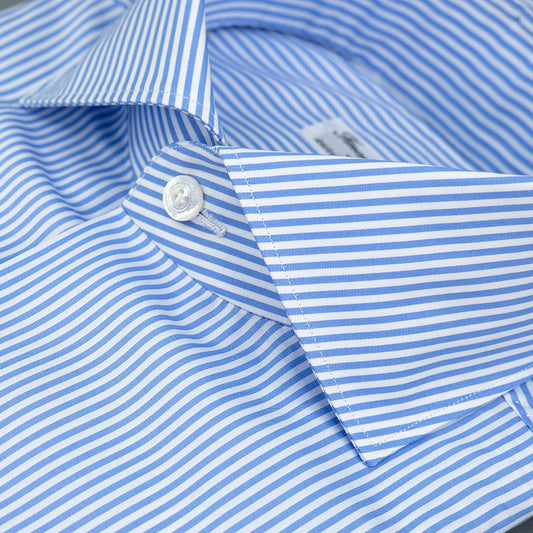 Camicia FINAMORE Milano Bacchetta Bianco Celeste