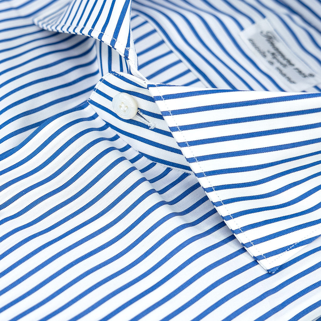 Camicia FINAMORE Milano Riga Bianco Blu