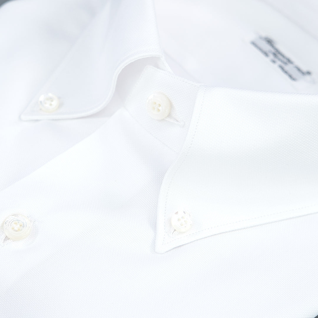 Camicia FINAMORE Milano in Cotone Oxford Button Down Bianca