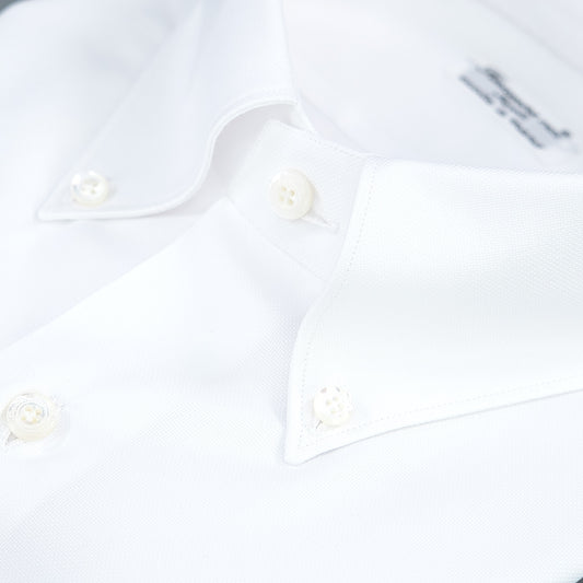 Camicia FINAMORE Milano in Cotone Oxford Button Down Bianca