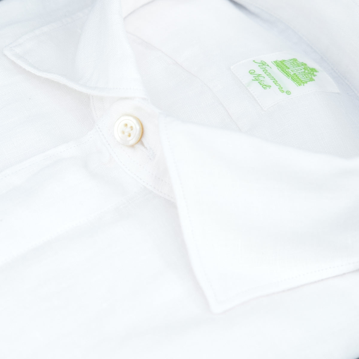 Camicia FINAMORE Tokyo in Puro Lino Bianca