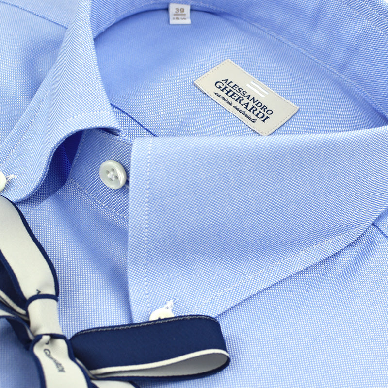 Camicia GHERARDI Button Down in Oxford Celeste