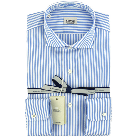 Camicia GHERARDI Righe Bianco Celeste