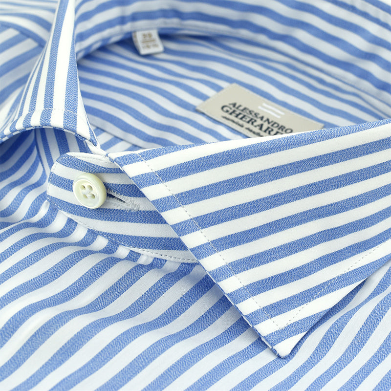 Camicia GHERARDI Righe Bianco Celeste