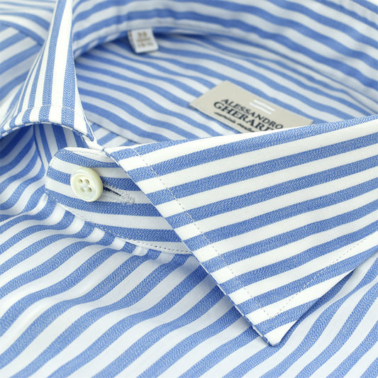 Camicia GHERARDI Righe Bianco Celeste
