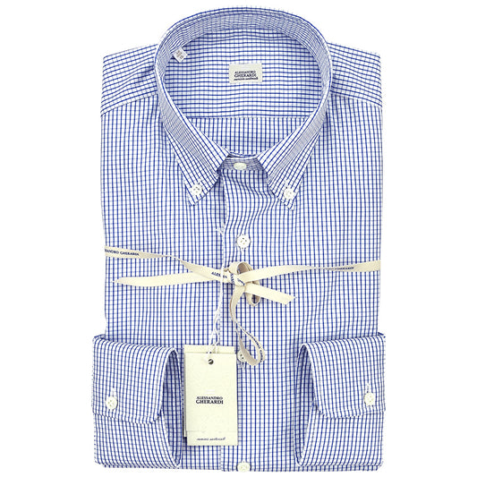 Camicia GHERARDI Quadretti Bianco Blu