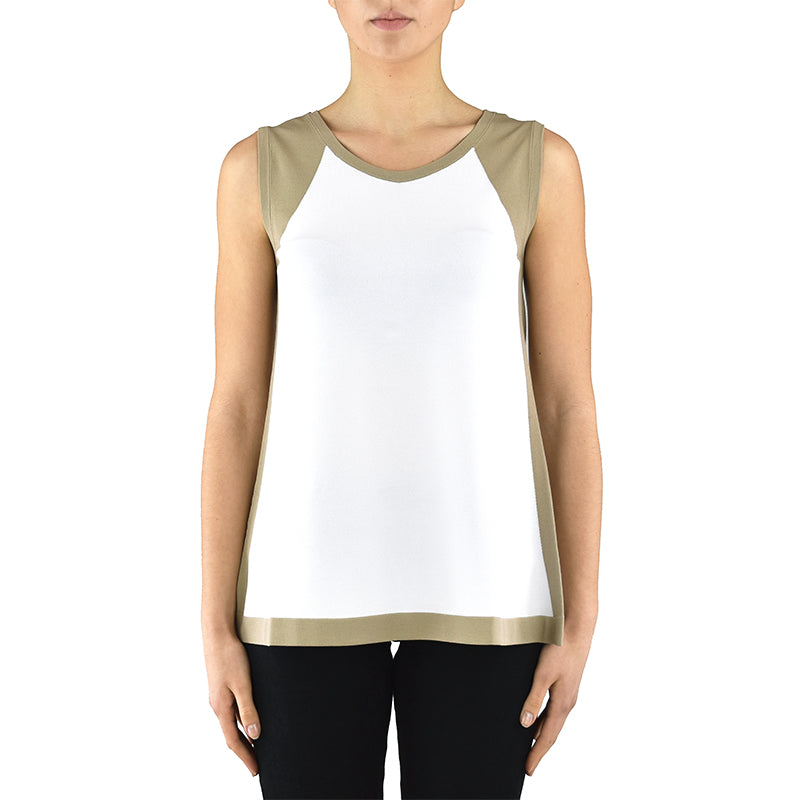 Canotta KANGRA in Viscosa Bianca