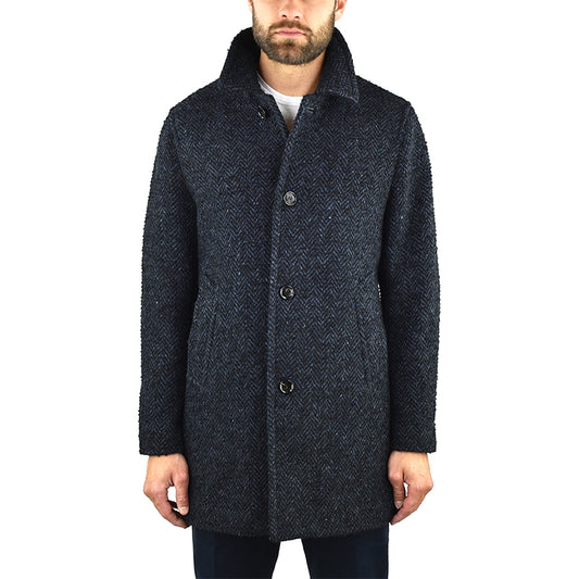 Cappotto PALTÒ Alfredo 20W NEO Spinato Nero Blu Navy