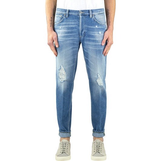 Eco Jeans DONDUP Brighton UP434 con Rotture Lavaggio Medio Chiaro