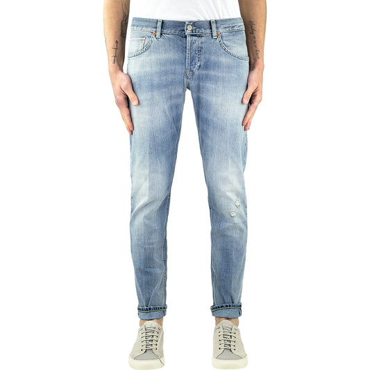 Eco Jeans DONDUP Mius UP168 Cimosato Tela Giapponese Lavaggio Medio Chiaro