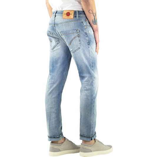 Eco Jeans DONDUP Mius UP168 Cimosato Tela Giapponese Lavaggio Medio Chiaro