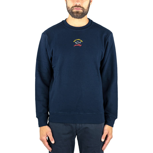 Felpa PAUL & SHARK Girocollo in Cotone Organico Blu