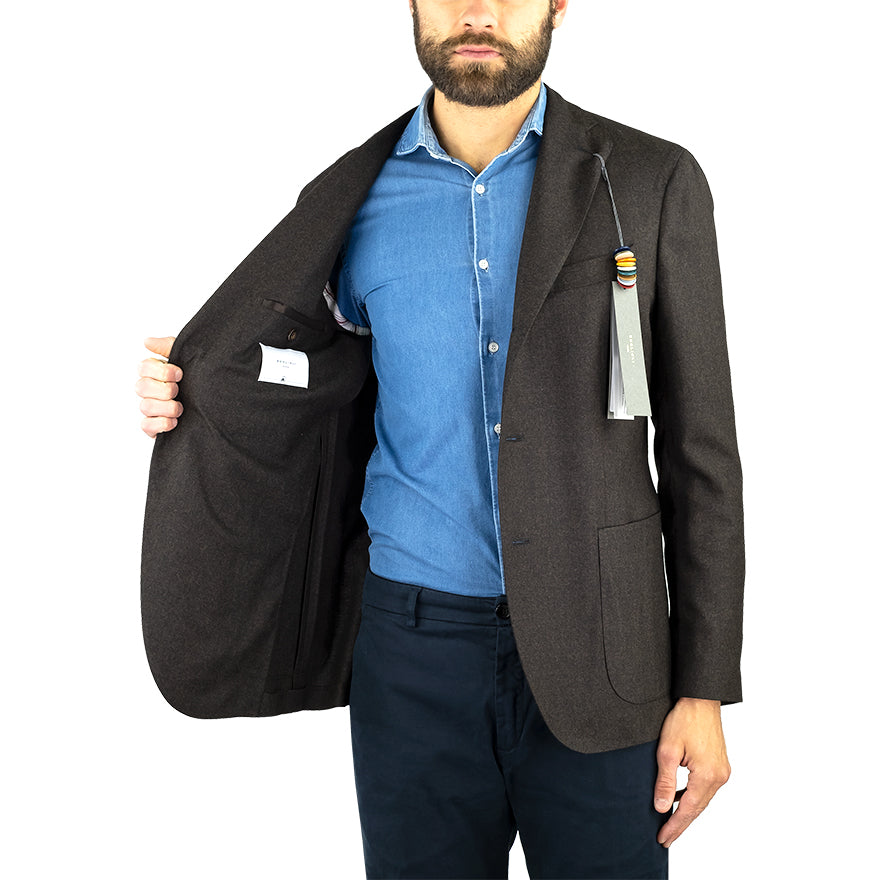 Giacca BOGLIOLI K-Jacket in Pura Lana Marrone