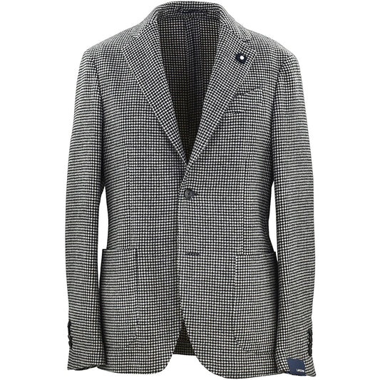 Giacca LARDINI Pied de Poule Grigio Medio