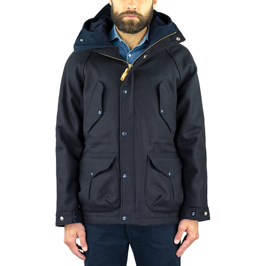 Giaccone MANIFATTURA CECCARELLI Fisherman Parka in Lana Blu Navy