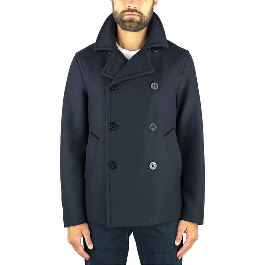 Giaccone Peacot PAUL & SHARK Doppio Petto in Lana e Cachemire Blu