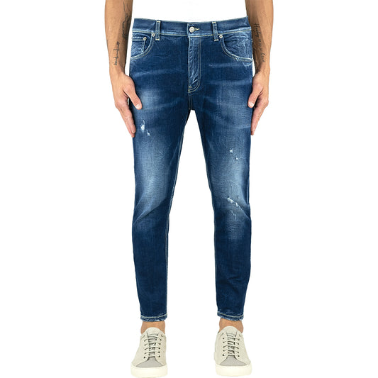 Jeans DONDUP Alex UP575 in Denim Organico Lavaggio Medio Scuro