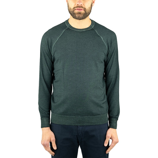 Maglia DRUMOHR in Lana Merino Lavaggio Frosted Verde Inglese