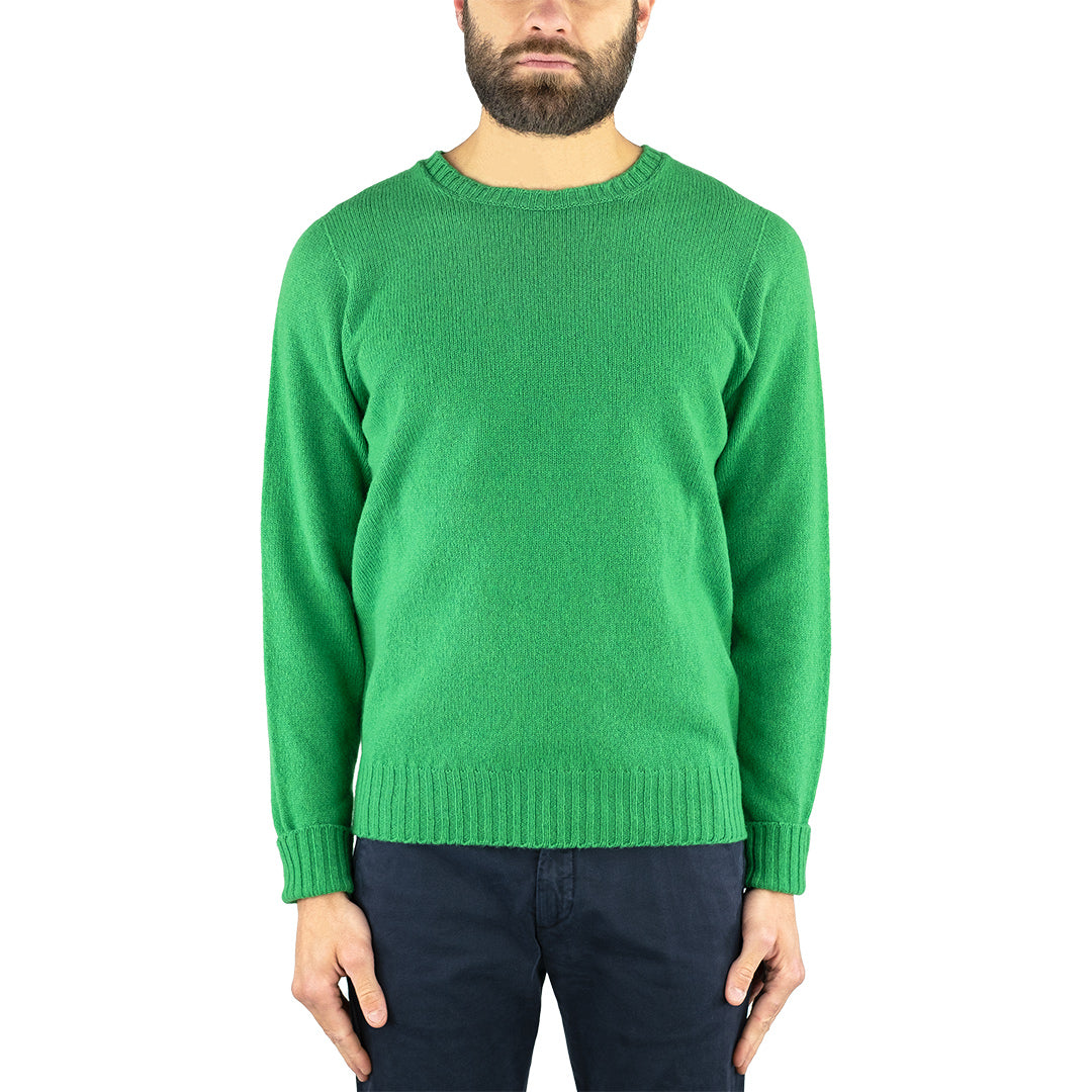 Maglia DRUMOHR in Puro Lambswool Verde