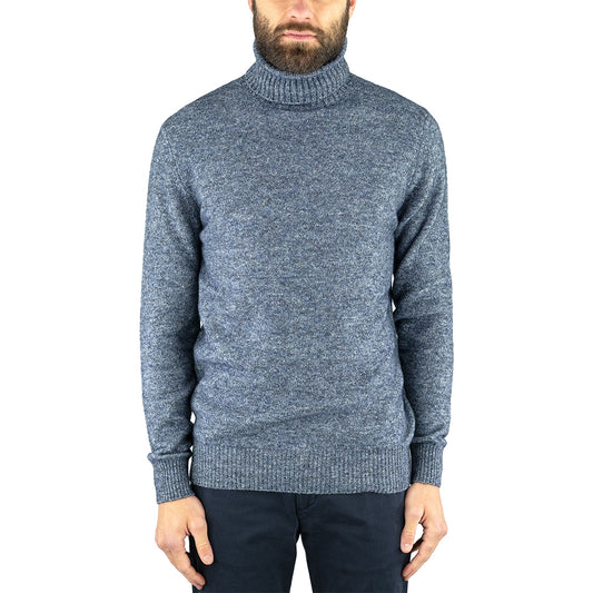 Maglia KANGRA Collo Alto in Misto Lana e Alpaca Grigia