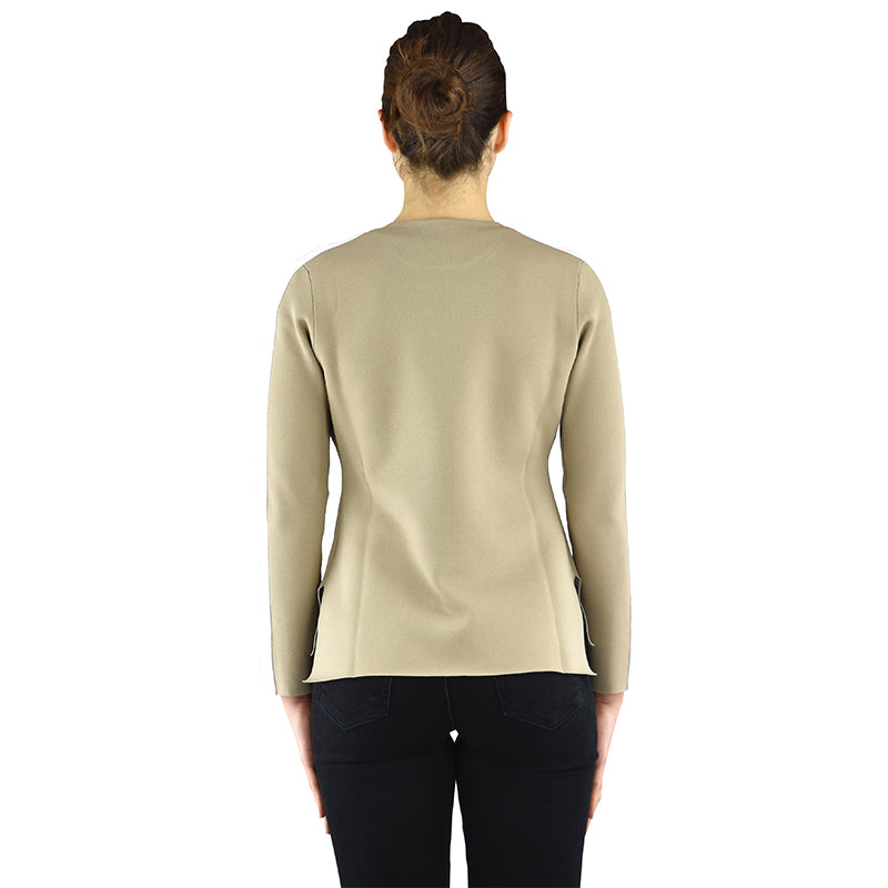 Maglia Aperta KANGRA in Viscosa Beige